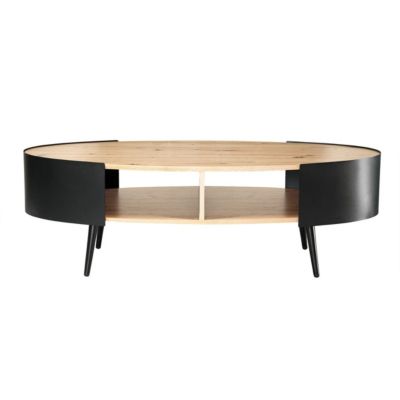 Table basse ovale avec flancs en métal L120 cm EKLO - vue 2