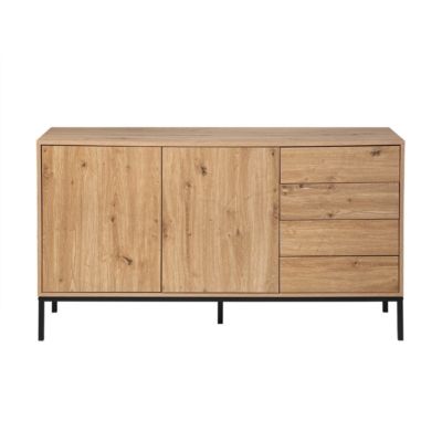 Buffet 2 portes et 4 tiroirs L140 cm LENNY