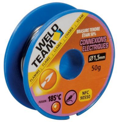 Bobine d'étain 50% Weldteam 100 g