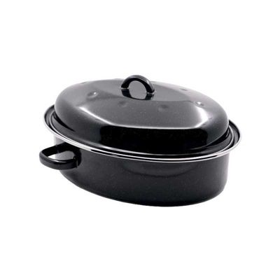 Beka Roasty'Cook Plat a rôtir émaillé 32 cm 4,3 L avec couvercle Noir - vue 3