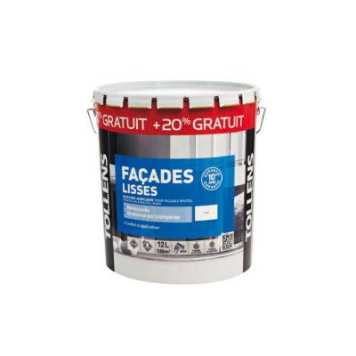 Peinture Facades Lisses Tollens Blanc 10l 20 Gratuit Castorama