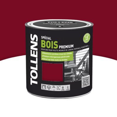 Peinture Bois Exterieur Interieur Rouge Basque 2 L Castorama