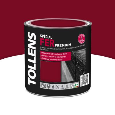 Peinture extérieure et intérieure fer rouge basque Tollens 2L