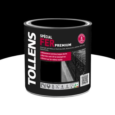 Peinture extérieure et intérieure fer noir mat Tollens 2L