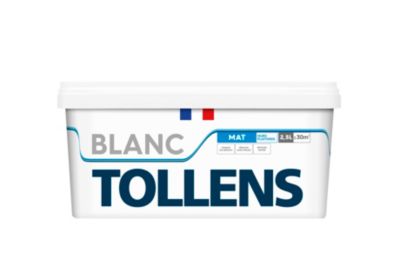 Peinture Tollens murs et plafonds mat blanc 2,5