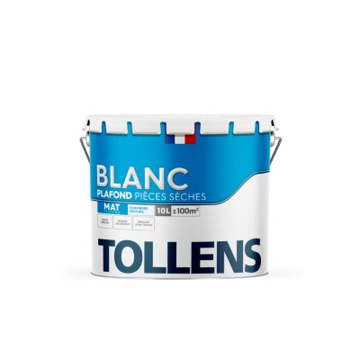 Peinture Tollens plafond pièces sèches blanc 10L