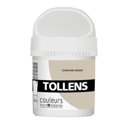 Testeur peinture murs et boiseries Tollens chanvre indien satin 50ml