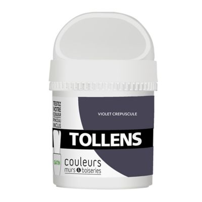 Testeur peinture murs et boiseries Tollens violet crépuscule satin 50ml