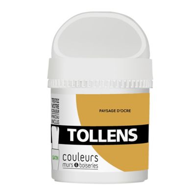 Testeur peinture murs et boiseries Tollens paysage d'ocre satin 50ml