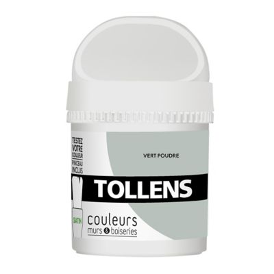 Testeur peinture murs et boiseries Tollens vert poudré satin 50ml