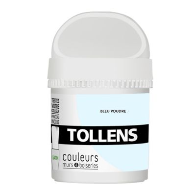 Testeur peinture murs et boiseries Tollens bleu poudré satin 50ml