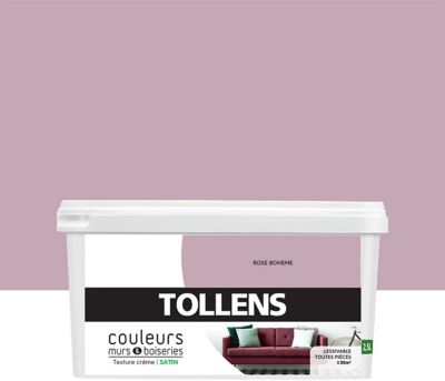 Peinture murs et boiseries Tollens rose bohème satin 2,5L