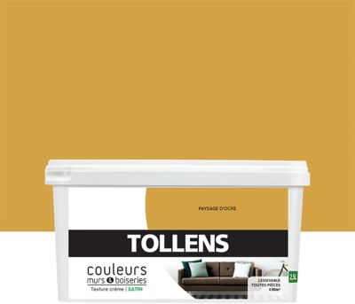 Peinture murs et boiseries Tollens paysage d'ocre satin 2,5L