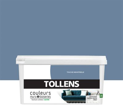 Peinture murs et boiseries Tollens touche industrielle satin 2,5L