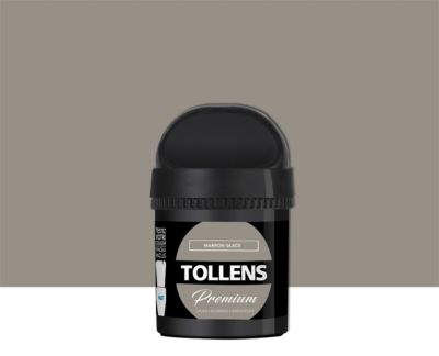 Testeur peinture Tollens premium murs, boiseries et radiateurs marron glacé mat 50ml