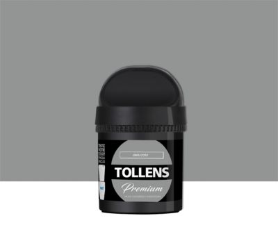 Testeur peinture Tollens premium murs, boiseries et radiateurs gris cosy mat 50ml