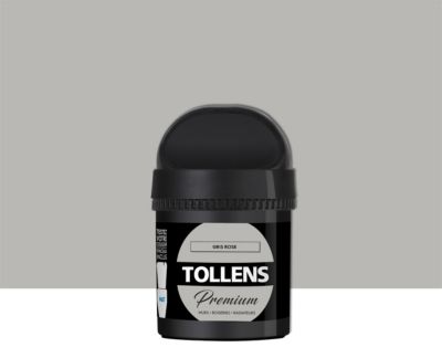 Testeur peinture Tollens premium murs, boiseries et radiateurs gris rose mat 50ml