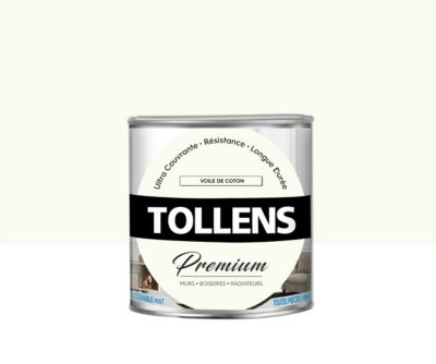 Peinture Tollens premium murs, boiseries et radiateurs voile de coton mat 0,75L