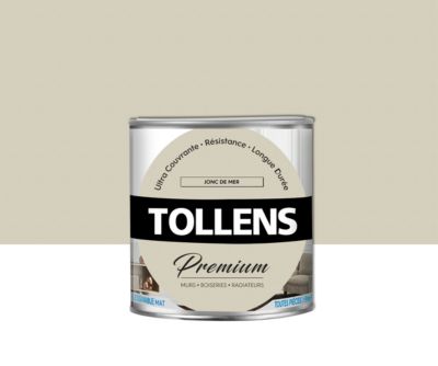 Peinture Tollens premium murs, boiseries et radiateurs jonc de mer mat 0,75L
