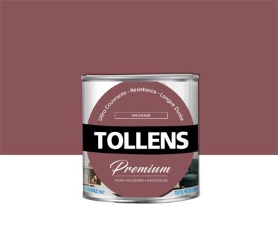 Peinture Tollens premium murs, boiseries et radiateurs vin chaud mat 0,75L