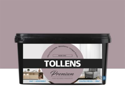 Peinture Tollens premium murs, boiseries et radiateurs rose chic mat 2,5L