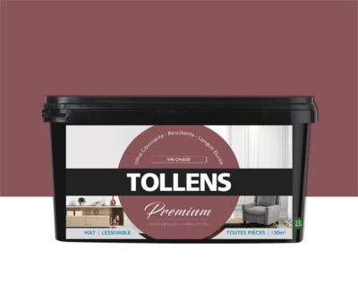 Peinture Tollens premium murs, boiseries et radiateurs vin chaud mat 2,5L