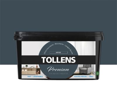 Peinture Tollens premium murs, boiseries et radiateurs abysse mat 2,5L
