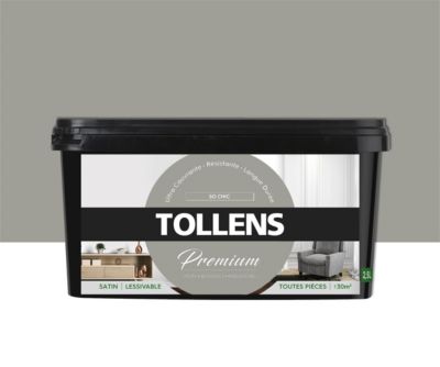 Peinture Tollens premium murs, boiseries et radiateurs so chic satin 2,5L