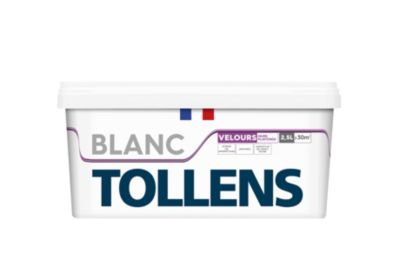 Peinture Tollens murs et plafonds velours blanc 2,5L