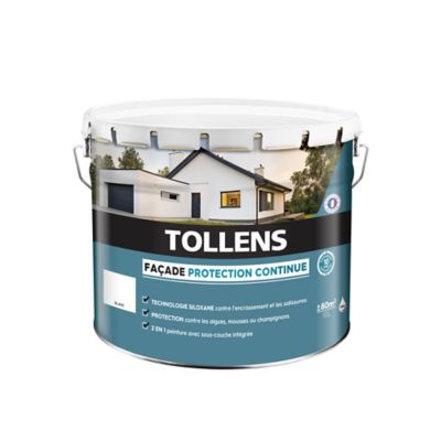 Peinture extérieure façade Tollens protection continue blanc 10L