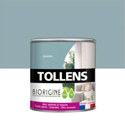 Peinture murs et plafonds Biorigine Tollens velours gravier 0,5L