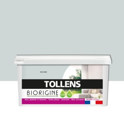 Peinture murs et plafonds Biorigine Tollens velours rocher 2L