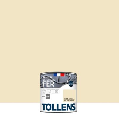Peinture extérieure fer Tollens brillant blanc perle 250ml
