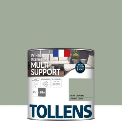 Peinture extérieure multi-supports Tollens satin vert olivier 2L
