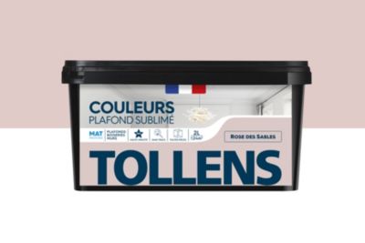 Peinture Plafond Sublimé Tollens mat rose des sables 2L