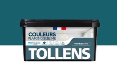 Peinture Plafond Sublimé Tollens mat vert élégance 2L
