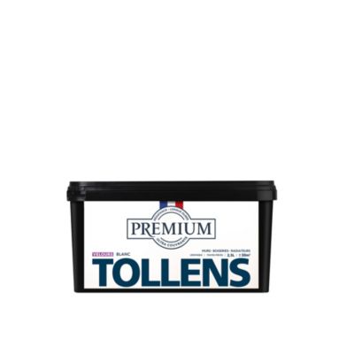 Peinture Tollens premium murs, boiseries et radiateurs blanc velours 2,5L