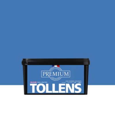 Peinture Tollens premium murs, boiseries et radiateurs bleu venitien velours 2,5L