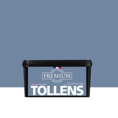 Peinture Tollens premium murs, boiseries et radiateurs bleu denim velours 2,5L