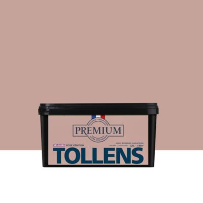 Peinture Tollens premium murs, boiseries et radiateurs velours rose vénitien 2,5L