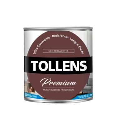 Peinture Tollens premium murs, boiseries et radiateurs mat néo terracotta 750ml