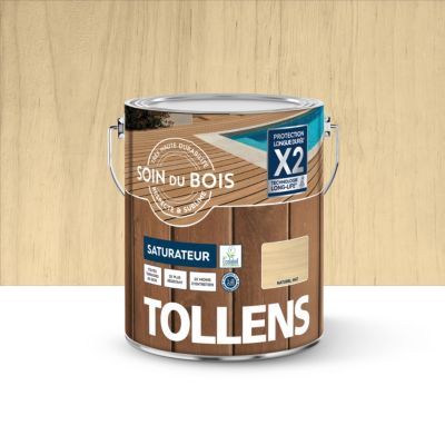 Saturateur soin du bois extérieur Tollens mat transparent naturel 2,5L