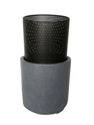 Brasero d'extérieur haut Naxos  foyer extérieur ciment/métal ?32 x h.55 cm