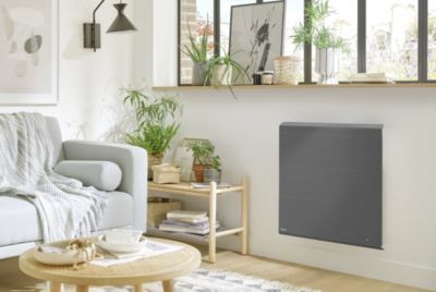 Radiateur électrique 1500W double coeur de chauffe gris - Noirot Radiasoft - Noirot