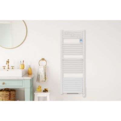 Sèche serviette électrique à inertie fluide Noirot Actibain 750W + soufflerie 1000W - Noirot