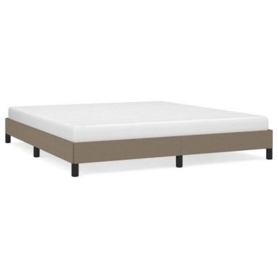 346732 vidaXL Cadre de lit Taupe 160x200 cm Tissu