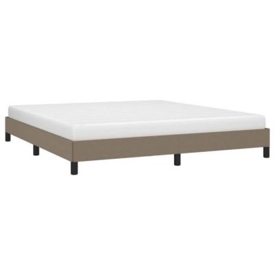 346732 vidaXL Cadre de lit Taupe 160x200 cm Tissu