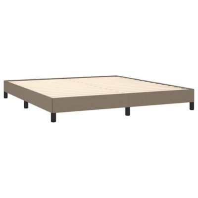 346732 vidaXL Cadre de lit Taupe 160x200 cm Tissu