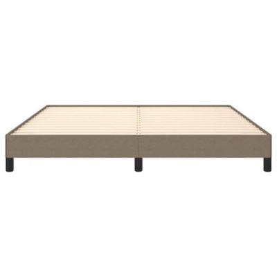 346732 vidaXL Cadre de lit Taupe 160x200 cm Tissu