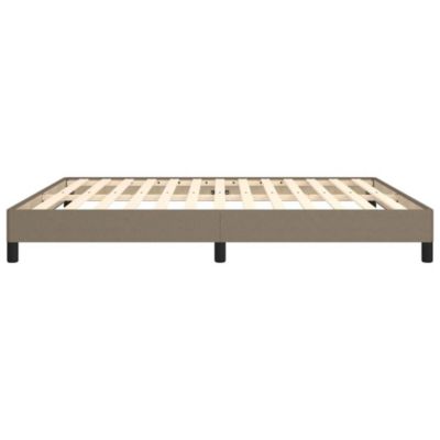 346732 vidaXL Cadre de lit Taupe 160x200 cm Tissu